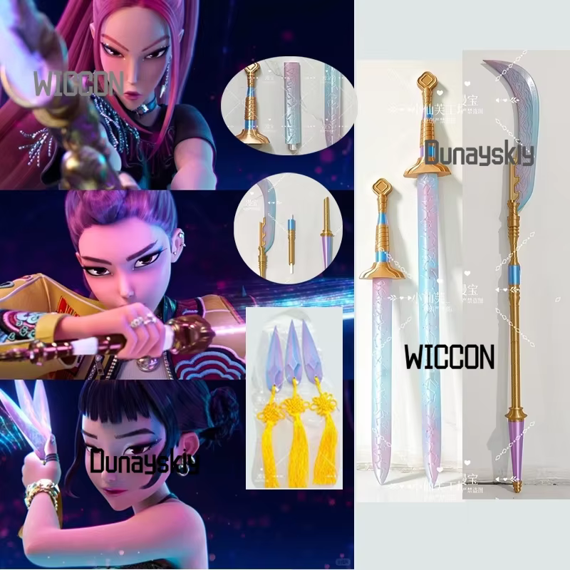 Huntrix Kpop Demon Hunters Rumi Zoey Mira Girls Cosplay Costumes Accessions Cool Fight 3D Jirai Kei Party Daily Stage Halloween.