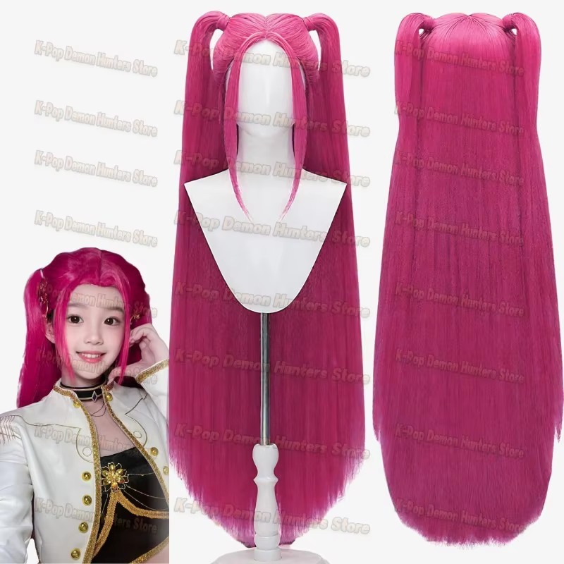 Step into the fantasy and stylistic realm with the ‘Saja Boys Jinu Baby Abby Mystery Romance Wig’ – it is the K-pop Demon Hunters Mira Rumi and Zoey Cosplay Wig with Free Wig cap