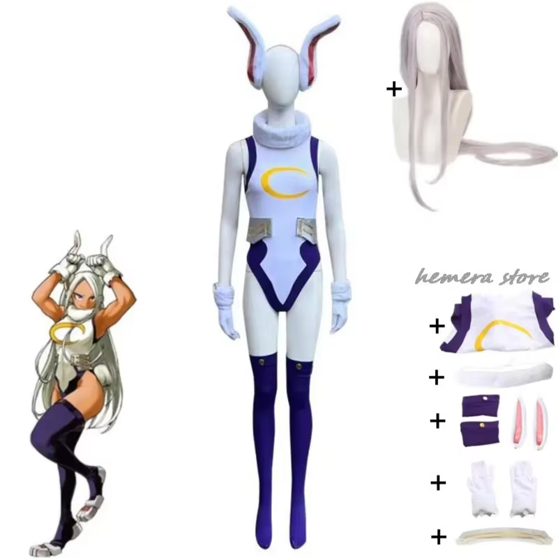2025 New ❤ Mha Rabbit Hero Mirko Sexy Costume Anime Bnha Rumi Usagiyama Miruko Role Playing Party Cosplay Women