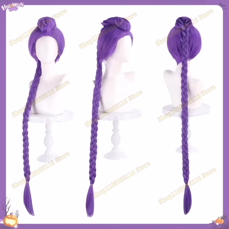 Costume wig for Kpop Demon Hunters for Rumi, Mira, Zoey, Saja, Boys, and Men, Women, and Baby. Synthetic hair. Free wig cap. Cosplay. Halloween. Party. Props - Image 2