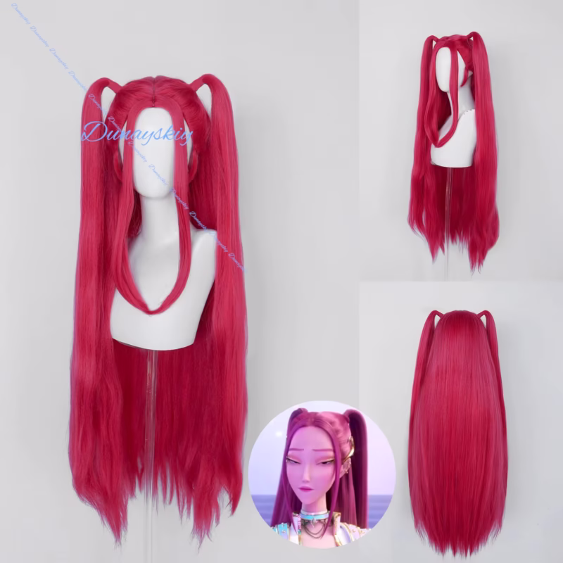 Kpop Demon Hunters Cosplay Wig Set - Rumi/Zoey/Mira Heat-Resistant Synthetic Hair for Anime Con & Halloween Costume - Image 3