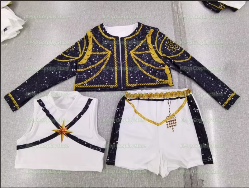 New Kids Girls Rumi Zoey Mira Cosplay Stage 3D Print Suit Set K-pop Demon Hunters Costume Performance Children Halloween Party - Image 4