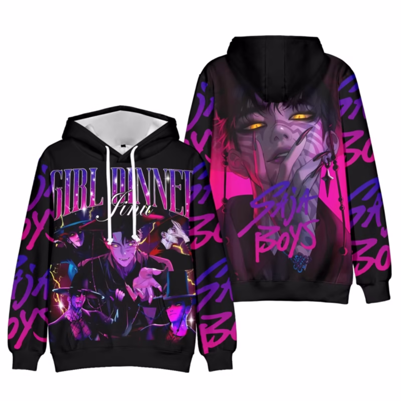Demon Hunters Zoey Rumi Mira Hoodies Anime Men Women Casual Print Hooded Pullover Long Sleeve Sweatshirt Halloween Top - Image 2