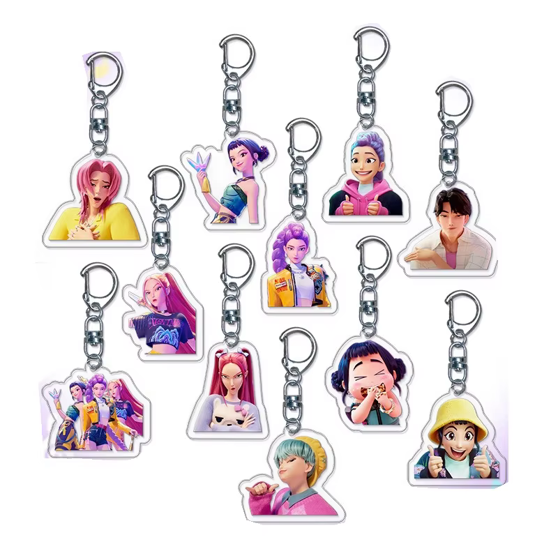 Take your fandom to another level with the New Kpop Demon Hunters Huntrix Saja Boys Mystery Keychains Accessories